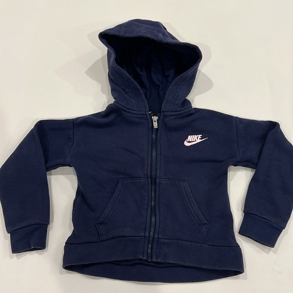 Nike Baby Sportswear Club Fleece Full-zip Toddler Hoodie In Blue size 4T - Picture 2 of 6